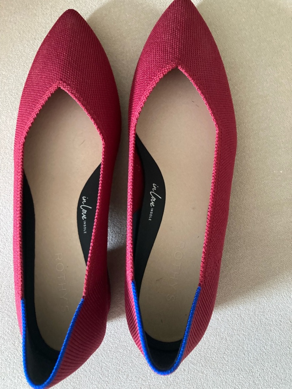 Rothy's Women’s Red Low Block Heel Size 9 W - Picture 6 of 10